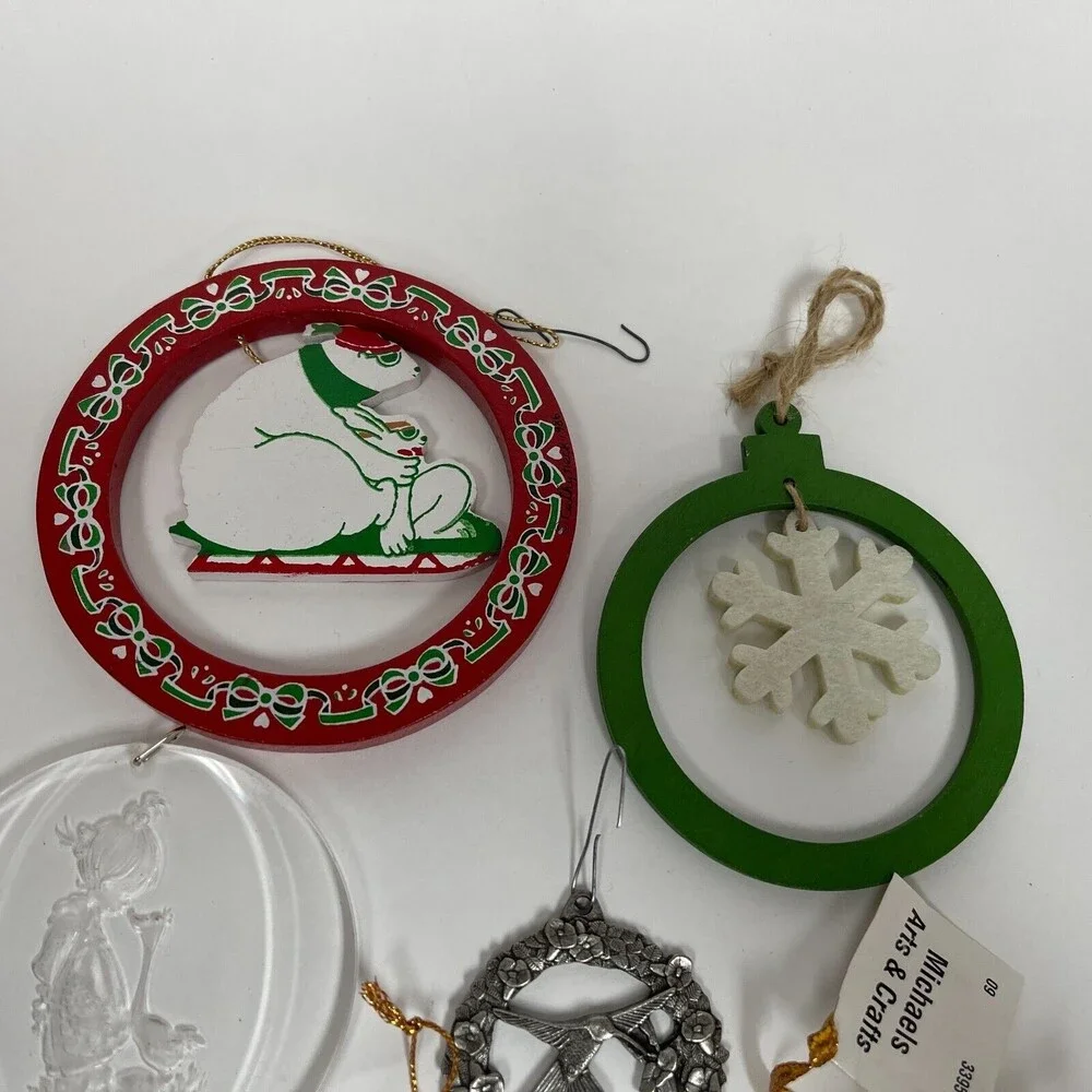 1982 Enesco Imports Precious Moments Birds‎ Christmas Tree Ornaments Lot of 7
